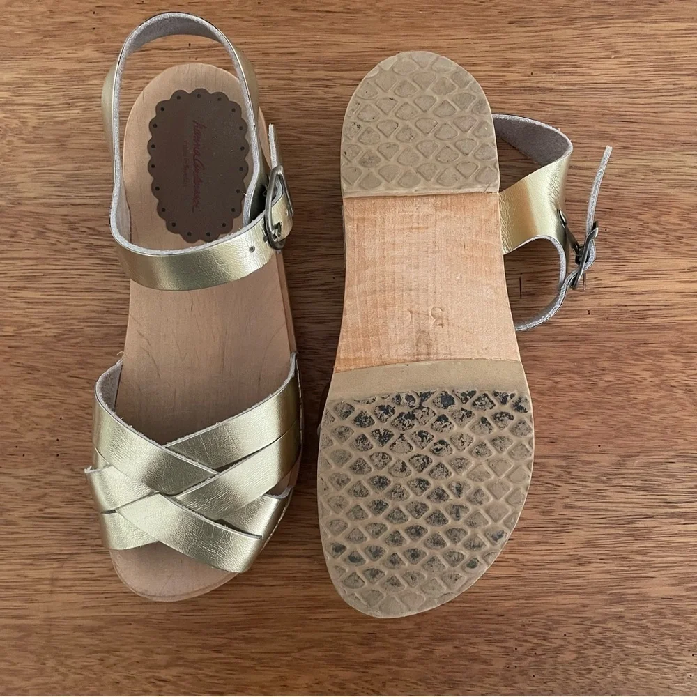 Hanna Andersson Gold Kids Sandals